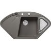Blanco DELTA II vulkánszürke silgránit sarok mosogatótál