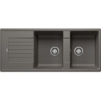   Blanco ZIA 8S vulkánszürke silgránit kétmedence csepptálcás mosogatótál