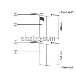 Cata LEGEND inox alsó kürtő készlet