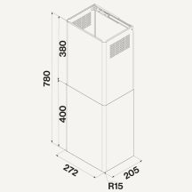 Falmec KCTCN.001B típusú fehér kürtő készlet