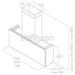 Elica KIT0166364 fekete kürtő készlet