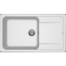   Elleci LIFE 410 G68 Bianco gránit csepptálcás mosogatótál