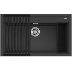 Elleci BEST 360 Workstation Szett G59 Antracit gránit egymedencés mosogatótál