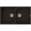 Elleci EGO 450 G59 Antracite gránit kétmedencés mosogatótál