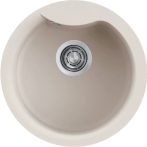 Elleci EGO ROUND G39 Bianco soft gránit kerek mosogatótál