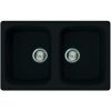Elleci MASTER 350 G40 Nero gránit kétmedencés mosogatótál
