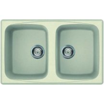   Elleci MASTER 350 G62 Bianco antico gránit kétmedencés mosogatótál