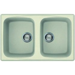 Elleci MASTER 350 G62 Bianco antico gránit kétmedencés mosogatótál