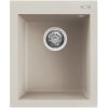 Elleci QUADRA 100 G39 Bianco soft gránit egymedencés mosogatótál