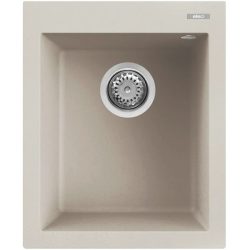 Elleci QUADRA 100 G39 Bianco soft gránit egymedencés mosogatótál
