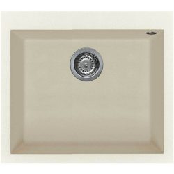Elleci QUADRA 105 G62 Bianco Antico gránit egymedencés mosogatótál