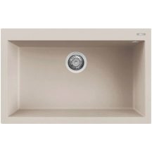   Elleci QUADRA 130 G39 Bianco soft gránit egymedencés mosogatótál