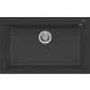 Elleci QUADRA 130 G40 Nero gránit egymedencés mosogatótál