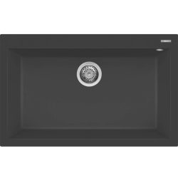 Elleci QUADRA 130 G59 Antracite gránit egymedencés mosogatótál