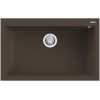Elleci QUADRA 130 G78 Espresso gránit egymedencés mosogatótál