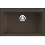   Elleci QUADRA 130 G78 Espresso gránit egymedencés mosogatótál