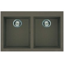   Elleci QUADRA 350 G43 Tortora gránit kétmedencés mosogatótál