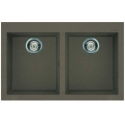 Elleci QUADRA 350 G43 Tortora gránit kétmedencés mosogatótál