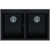 Elleci QUADRA 350 G59 Antracite gránit kétmedencés mosogatótál