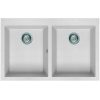 Elleci QUADRA 350 G68 Bianco fehér gránit kétmedencés mosogatótál
