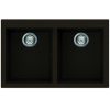 Elleci QUADRA 350 G78 Espresso gránit kétmedencés mosogatótál