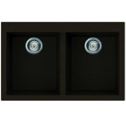 Elleci QUADRA 350 G78 Espresso gránit kétmedencés mosogatótál