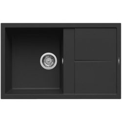 Elleci UNICO 300 K86 Black kerámia csepptálcás mosogatótál