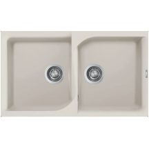   Elleci EGO 450 G39 Bianco soft gránit kétmedencés mosogatótál